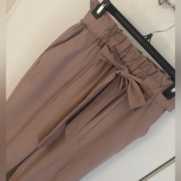 Light Tan High Waist Work Pants - Picture 3 of 4